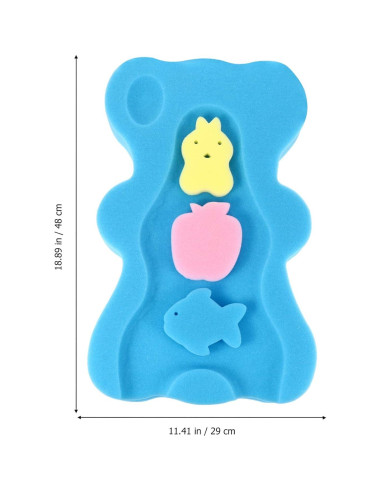 Cojín de Baño Antideslizante para Bebés TOYANDONA Azul