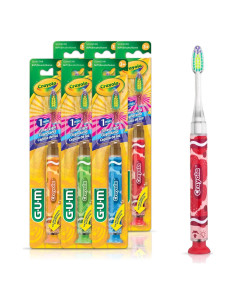Cepillo de dientes GUM Crayola Timer Light para niños 6pk