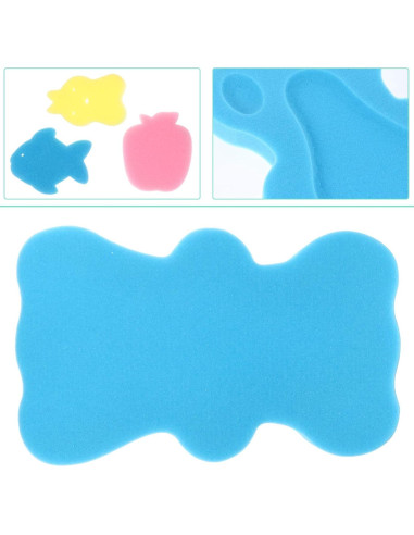 Cojín de Baño Antideslizante para Bebés TOYANDONA Azul