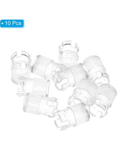 Portalámpara LED 5mm PATIKIL, Paquete de 10 Soportes Transparentes