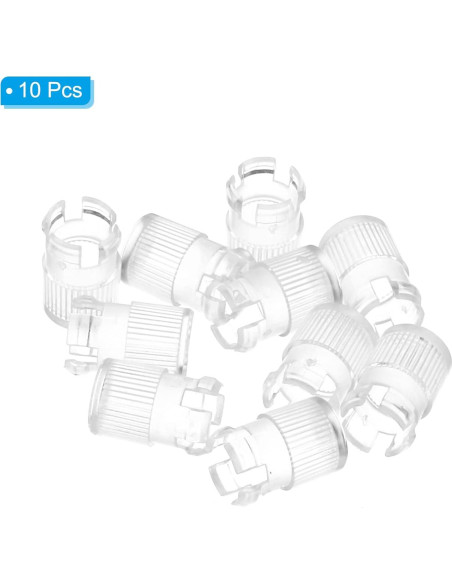 Portalámpara LED 5mm PATIKIL, Paquete de 10 Soportes Transparentes