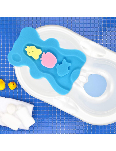 Cojín de Baño Antideslizante para Bebés TOYANDONA Azul