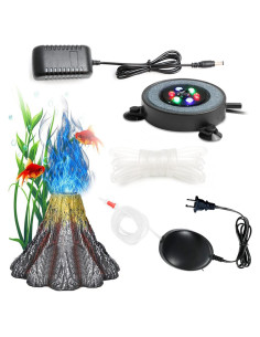 Luz de Burbujas LED para Acuario Auiaerty Volcán 10.5cm