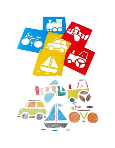 Plantillas de Dibujo Lependor 36 Piezas para Niños - Lavables