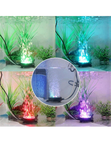 Luz de Burbujas LED para Acuario Auiaerty Volcán 10.5cm