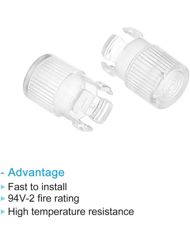 Portalámpara LED 5mm PATIKIL, Paquete de 10 Soportes Transparentes
