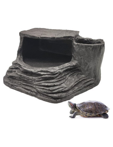 Plataforma de Sol para Tortugas Tfwadmx - Resina Natural 21x16.5cm