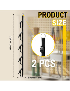 Organizador de Cables Wowangce 2 Pcs Negro Nylon 120 cm 2