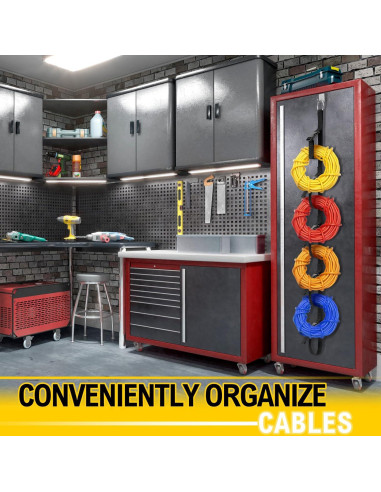 Organizador de Cables Wowangce 2 Pcs Negro Nylon 120 cm