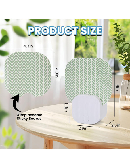 Trampa para Moscas Interior Plainsity MKH-FP-ATE80-4P, 3 Adhesivos