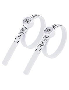 Medidor de Tamaño de Anillo Reutilizable Powbrace 1-17 US 2 Pack