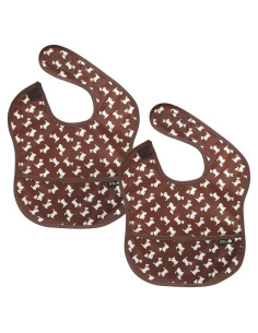 Paquete de 2 Baberos Impermeables Plie para Bebés 6-24 Meses