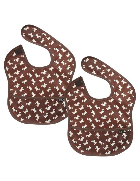 Paquete de 2 Baberos Impermeables Plie para Bebés 6-24 Meses