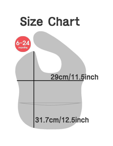 Paquete de 2 Baberos Impermeables Plie para Bebés 6-24 Meses
