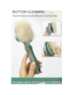 Cepillo Autolimpiante para Mascotas TOPMED - Aguja Recta Rosa 2