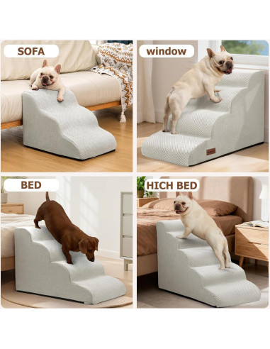 Escalera para Perros y Gatos Aodisman 3 Pasos Antideslizante