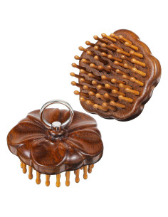 Cepillo de Masaje de Madera MBAIYO para Crecimiento del Cabello