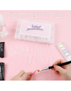 Kit de Formas Duales para Uñas Francesas BOMOQING 384pcs 2