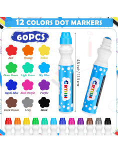 Marcadores de Bingo Crtiin 60 Piezas 12 Colores Surtidos 2