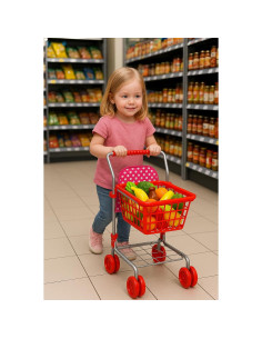 Carrito de Compras para Niños Fash n Kolor Rojo - Incluye 36 Piezas de Comida 2