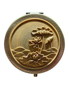 Espejo Compacto Vintage Mipcase 7.1 cm Doble Cara Portátil