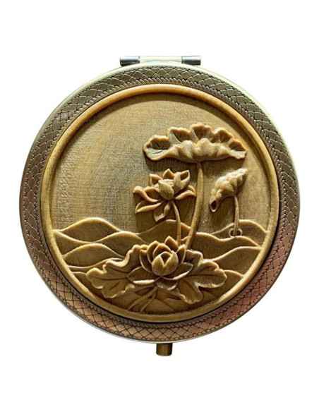 Espejo Compacto Vintage Mipcase 7.1 cm Doble Cara Portátil