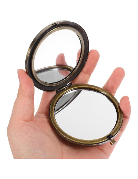 Espejo Compacto Vintage Mipcase 7.1 cm Doble Cara Portátil