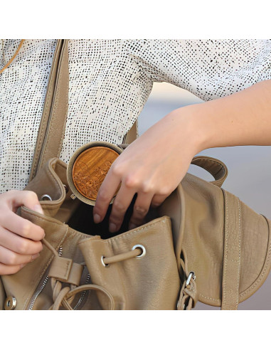 Espejo Compacto Vintage Mipcase 7.1 cm Doble Cara Portátil