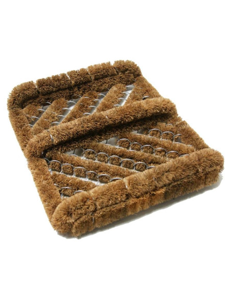 Raspador de Botas Rubber-Cal Herringbone Coir 30.48x6.35x33.02cm Beige