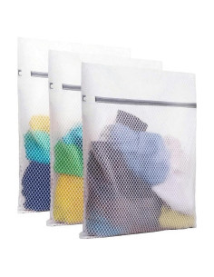 PrettyCare 3 Bolsas de Malla para Lavandería 40.6x48.3cm