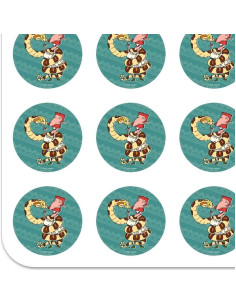 Calcomanías Wild Thornberrys 50 unidades 2.54 cm para manualidades 2