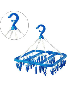 Perchero de Secado SteelFever Plegable 32 Clips Azul 2