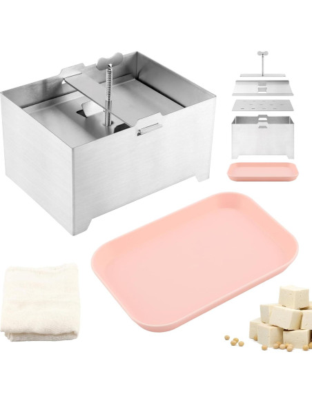 Prensa de Tofu Acero Inoxidable XuYelora 16x12x9cm