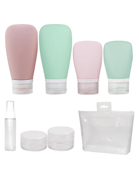 Juego de 7 Botellas de Viaje ONIYSA Silicona A Prueba de Fugas