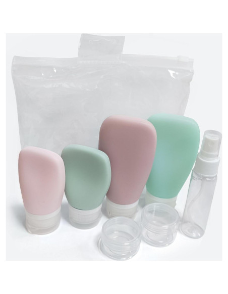 Juego de 7 Botellas de Viaje ONIYSA Silicona A Prueba de Fugas