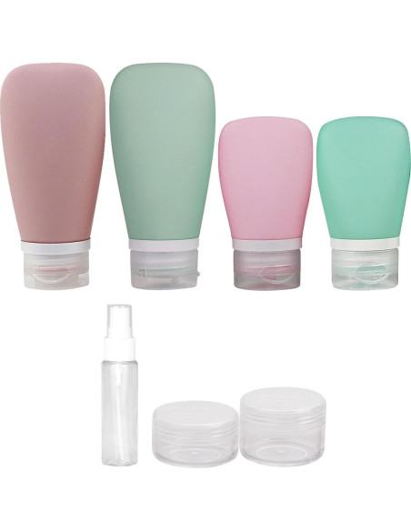 Juego de 7 Botellas de Viaje ONIYSA Silicona A Prueba de Fugas