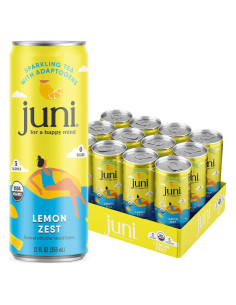 Bebida Espumosa Adaptógena Juni Limón 12 Paquetes 355ml