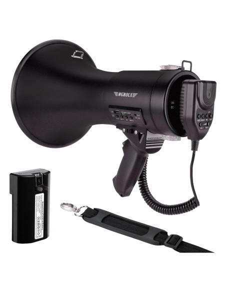 Megáfono Bluetooth MGROLX 50W con Batería Recargable y Sirena