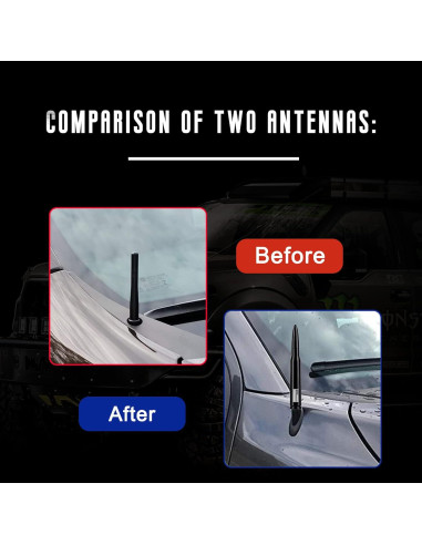 Antena de Bala Corta HVSTTPK 13.97 cm Antirrobo Bandera Americana