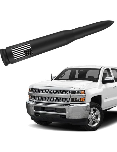 Antena de Bala Corta HVSTTPK 13.97 cm Antirrobo Bandera Americana