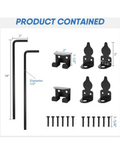 Pestillo de Caña HANSHAN 45.72 cm Acero Negro - 2 Paquete 2