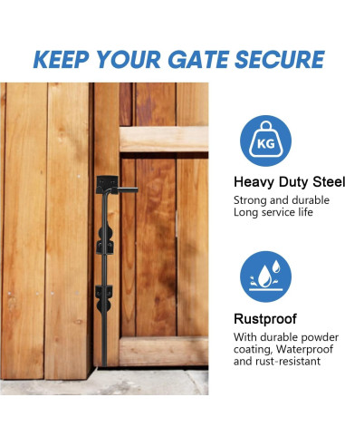 Pestillo de Caña HANSHAN 45.72 cm Acero Negro - 2 Paquete