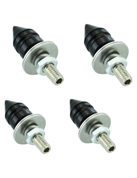 Tornillos Antirrobo para Placa de Matrícula Abfer 4 Pcs Negro