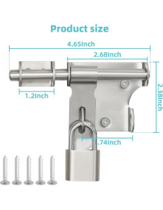 Pestillo de Puerta Alise 30 cm Acero Inoxidable Alta Resistencia 2