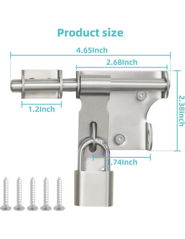 Pestillo de Puerta Alise 30 cm Acero Inoxidable Alta Resistencia