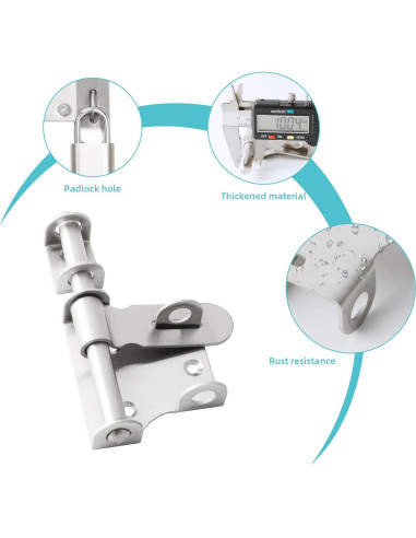 Pestillo de Puerta Alise 30 cm Acero Inoxidable Alta Resistencia