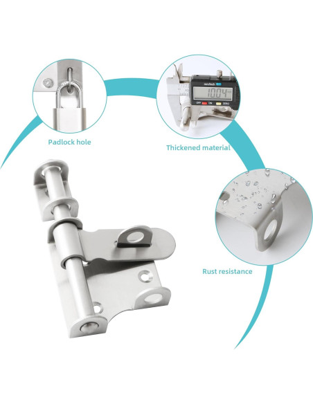 Pestillo de Puerta Alise 30 cm Acero Inoxidable Alta Resistencia