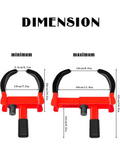 Bloqueo de Rueda Antirrobo Tevlaphee para Autos y Remolques 2