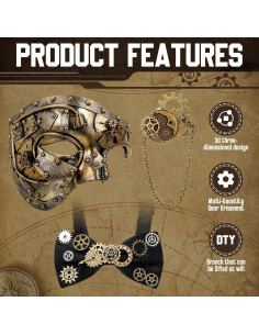 Set de 33 Accesorios Steampunk Aoriher para Disfraces 2