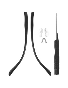 Par de Brazos de Reemplazo para Gafas Negro TR90 13.7cm